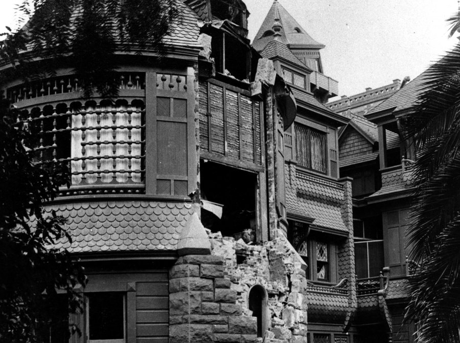 earthquake damage at the winchester mystery house